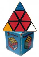 иллюстрация - кубик Рубика и пирамидка